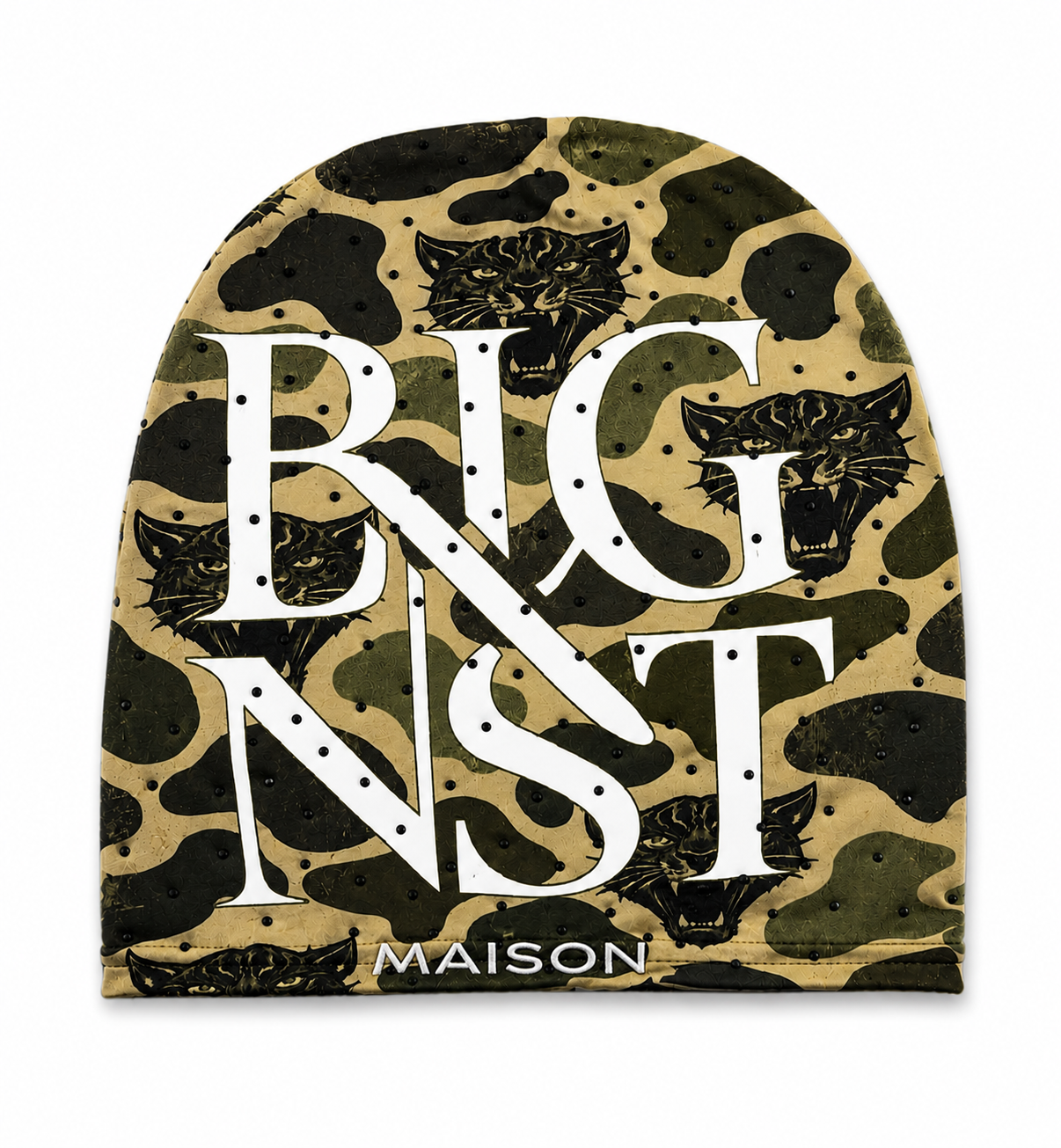 Maison Panther Camo Beanie